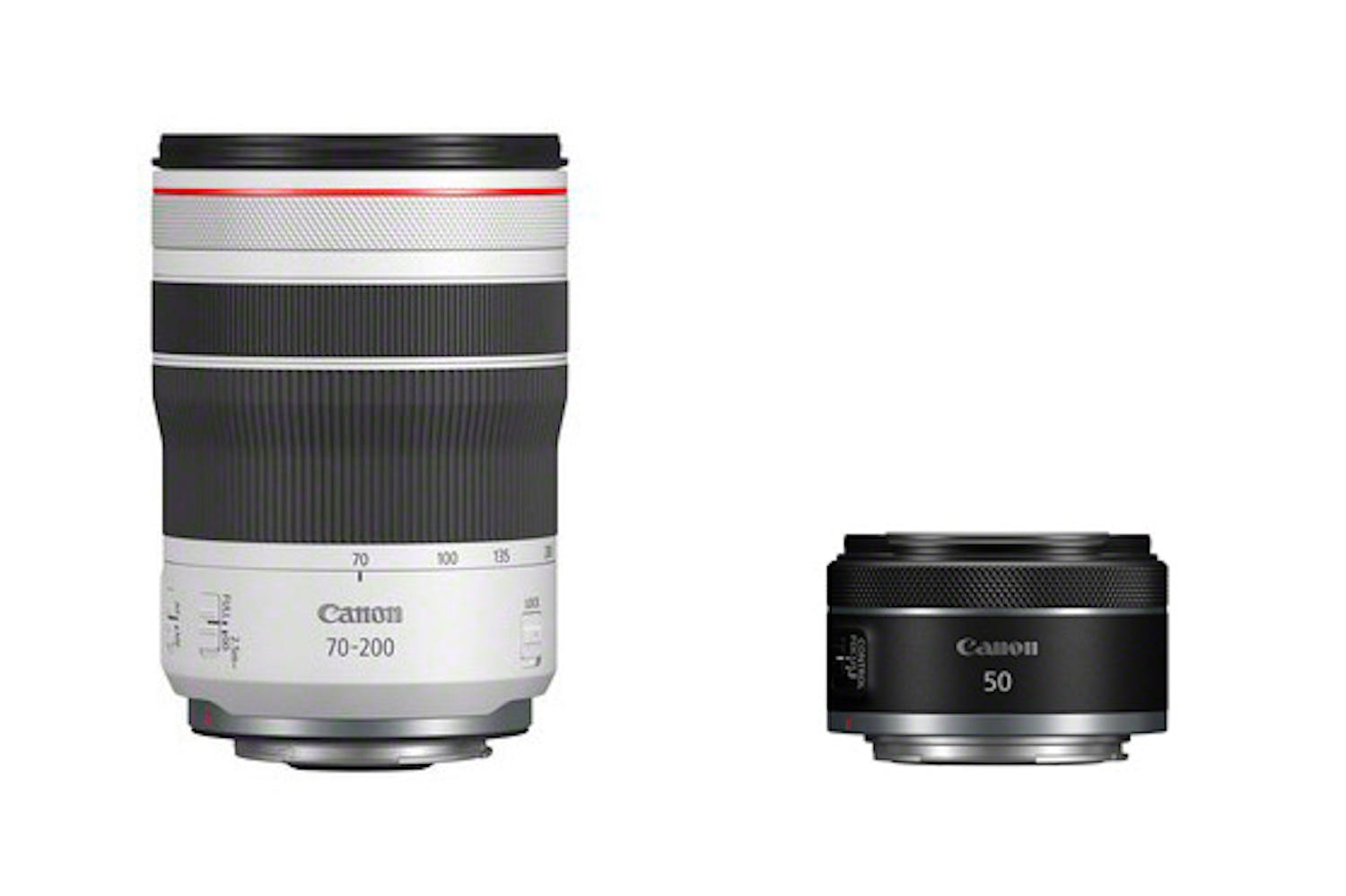 Canon RF 70–200mm F4.0L IS USM og Canon RF 50mm F1.8 STM